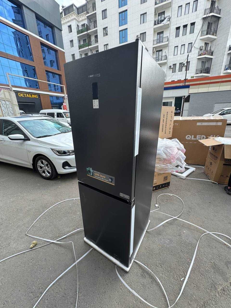 Холодильник ZIFFLER RFBF-409DI Inverter No Frost Metal Cooling