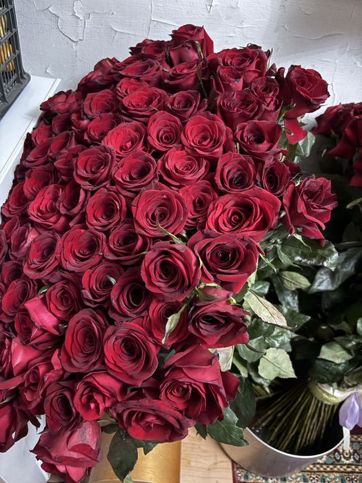 Цветы 101 роза букет