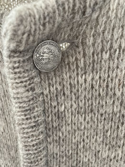 Cardigan / jacheta lana M L, nasturi metalici vechi