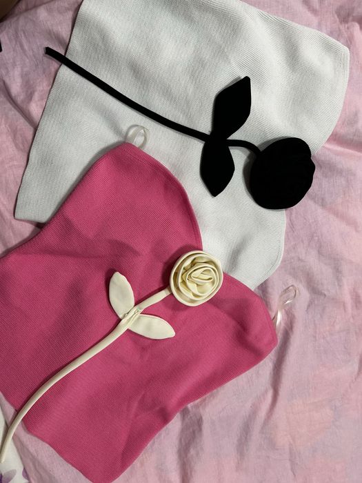 Топ с роза , потник с 3D цвете