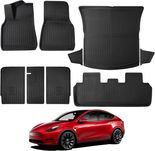 9 части 3D трислойни всезонни стелки и корито багажник Tesla Model Y