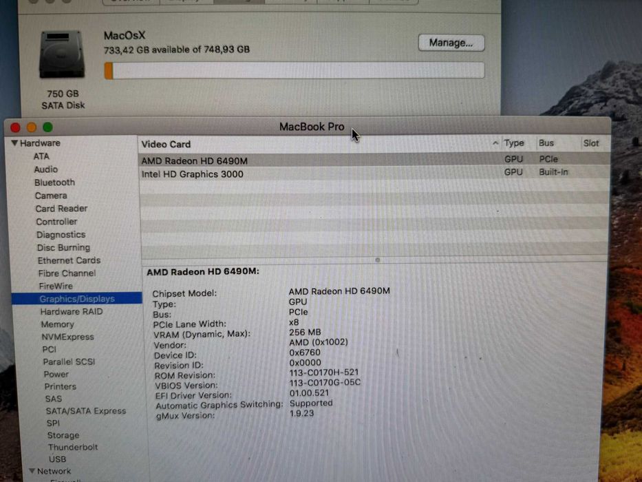Apple MacBook Pro 15 - Intel Core i7 - 8GB - 750GB - Os High Sierra
