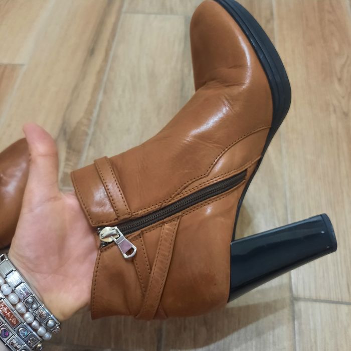 Италиански кожени боти VICTORIA WOOD 37 и 1/2