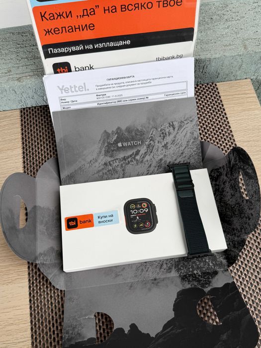 НОВ! 24М Гар. Apple Watch ULTRA 2 Лизинг от 45лв/м 49mm Black Titanium