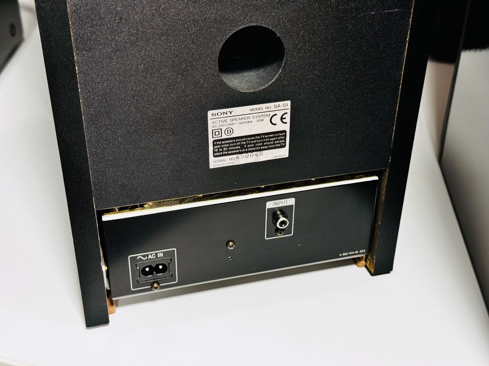 Boxe active de inaltă fidelitate SONY SA-S1,tweeter Ribbon,bass reflex