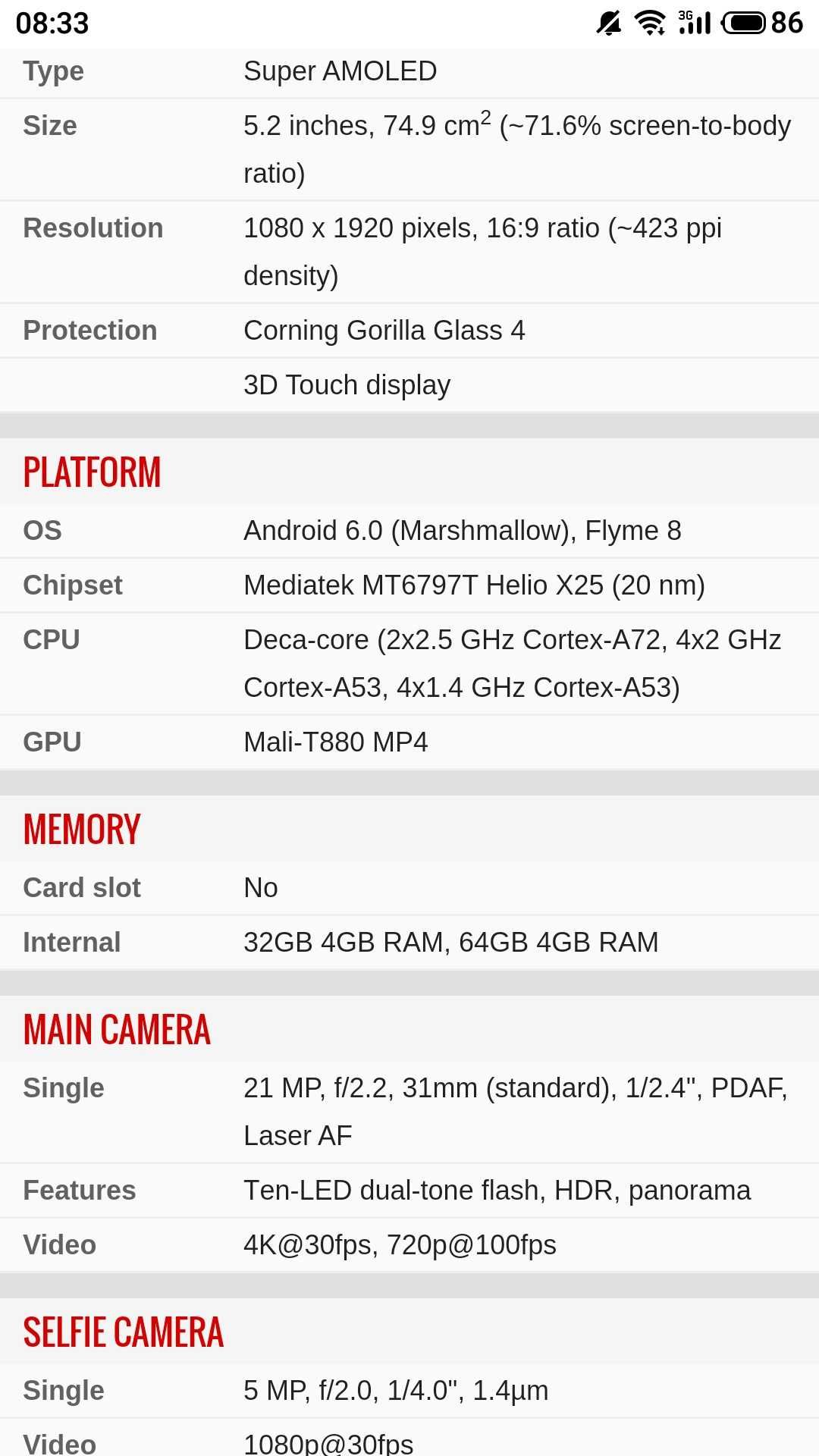 Продавам смартфон Meizu 6 pro