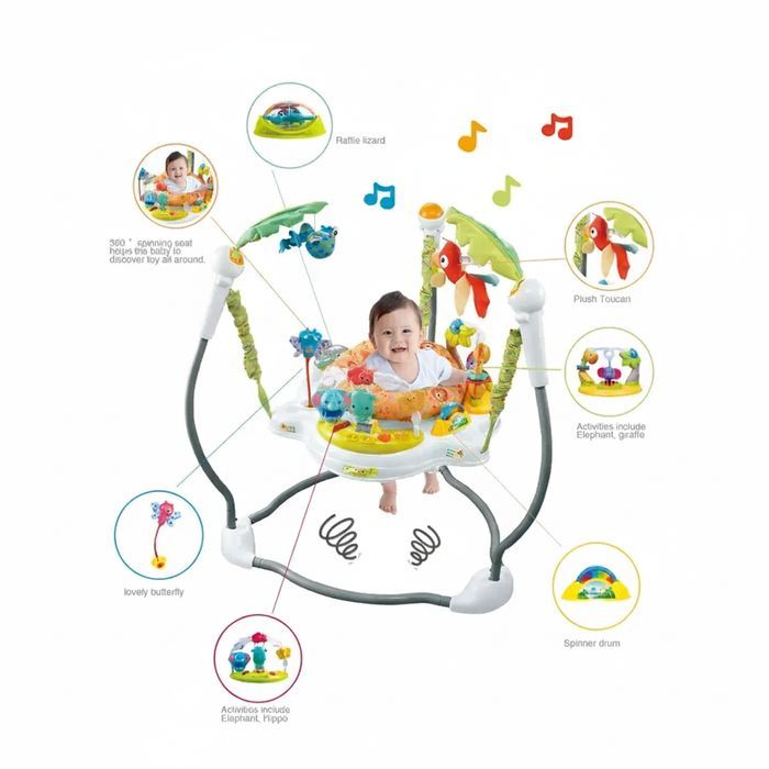 Jumper muzical bebe, rotativ 360