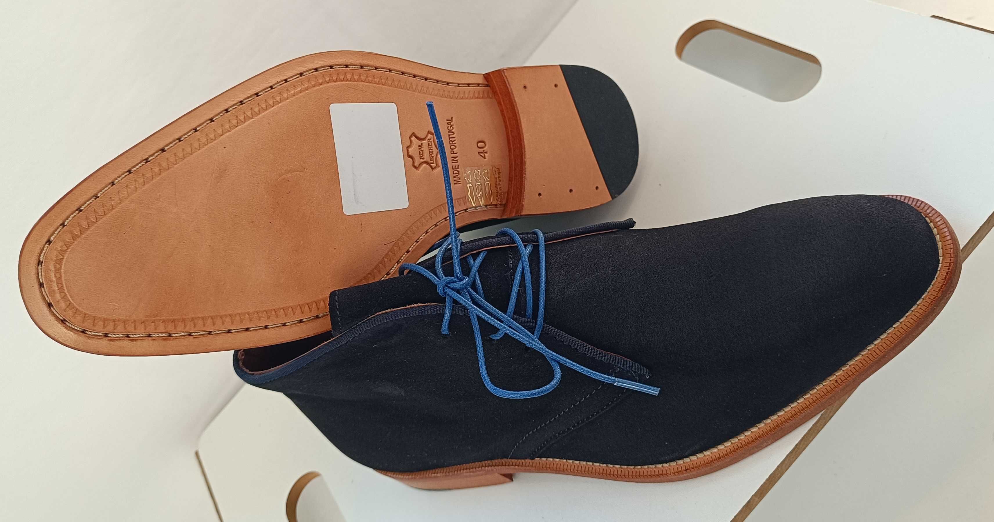 Ghete lace up 40 plain toe suede Minelli NOI piele naturala moale