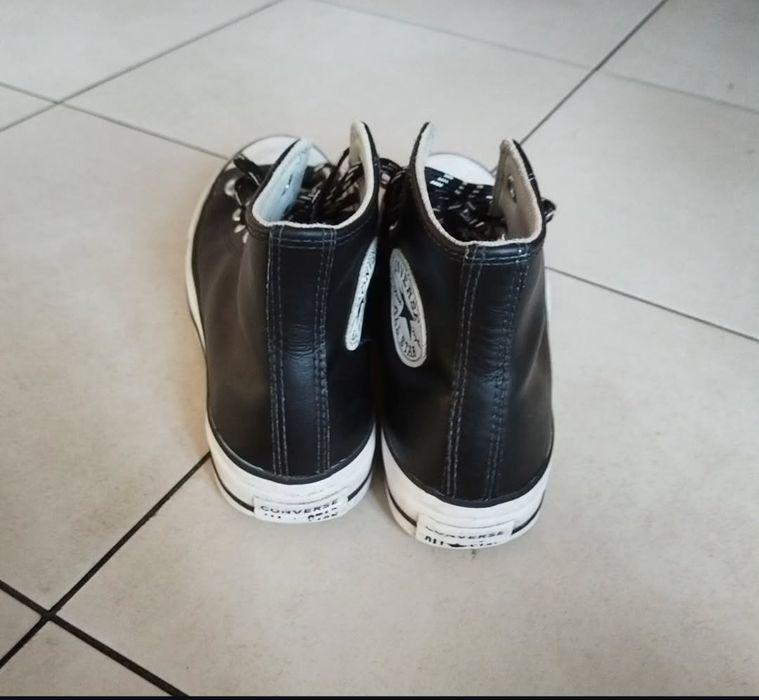Converse кожени обувки черни