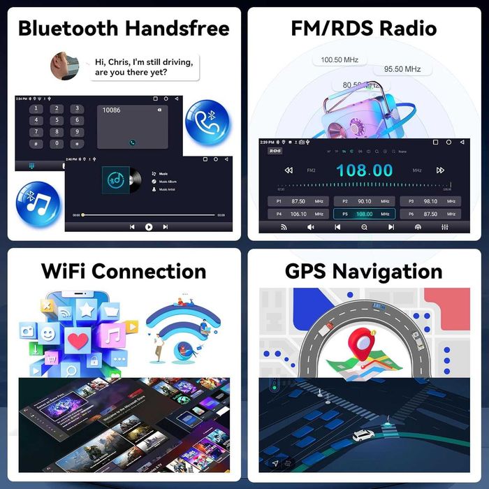 CAMECHO 1G 32G Android еднодинна автомобилна аудио стерео система,6,9"