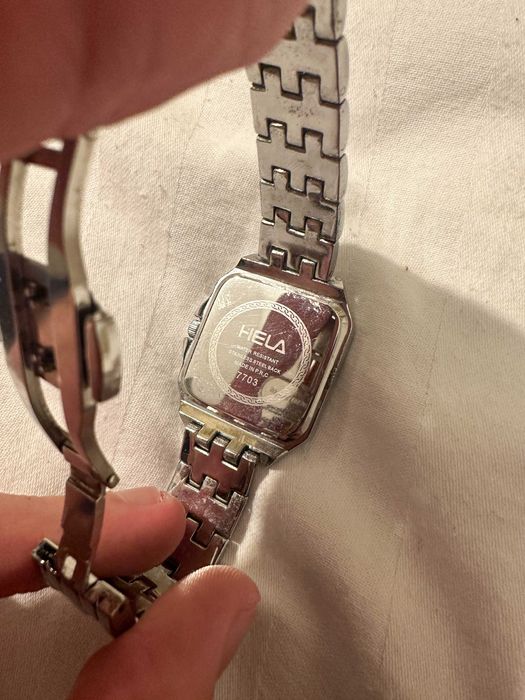 Ceas elegant dama HELA patrat cu pietre strasuri