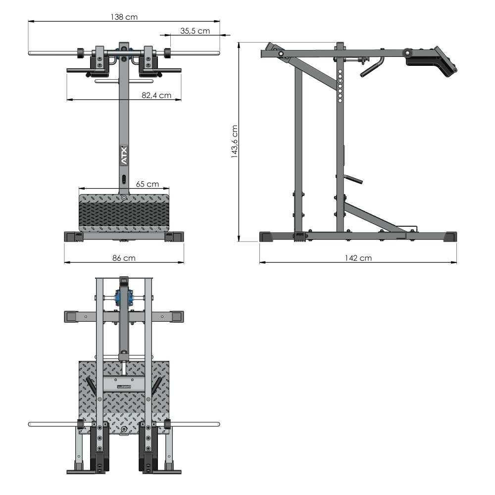 Комбиниран Фитнес Уред Lever Arm Squat, Клек , Прасец