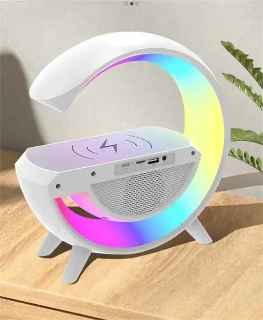 Incarcator wireless boxa bluetooth radio efecte LED