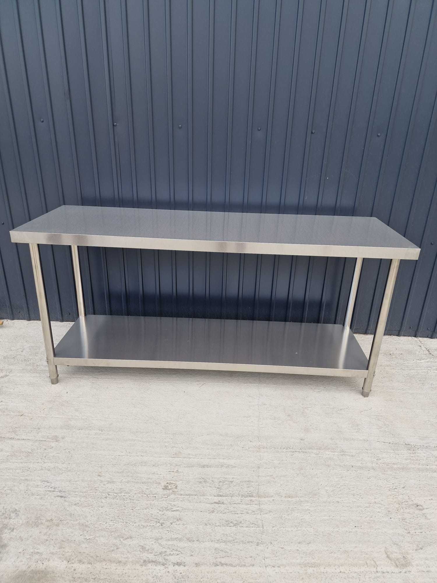 Masă Inox 1600x700x850 mm Centrală Demontabilă cu Poliță Inferioară