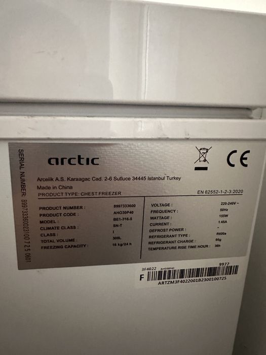 Lada frigorifica Arctic AHO30P40, 308 litri,clasa E