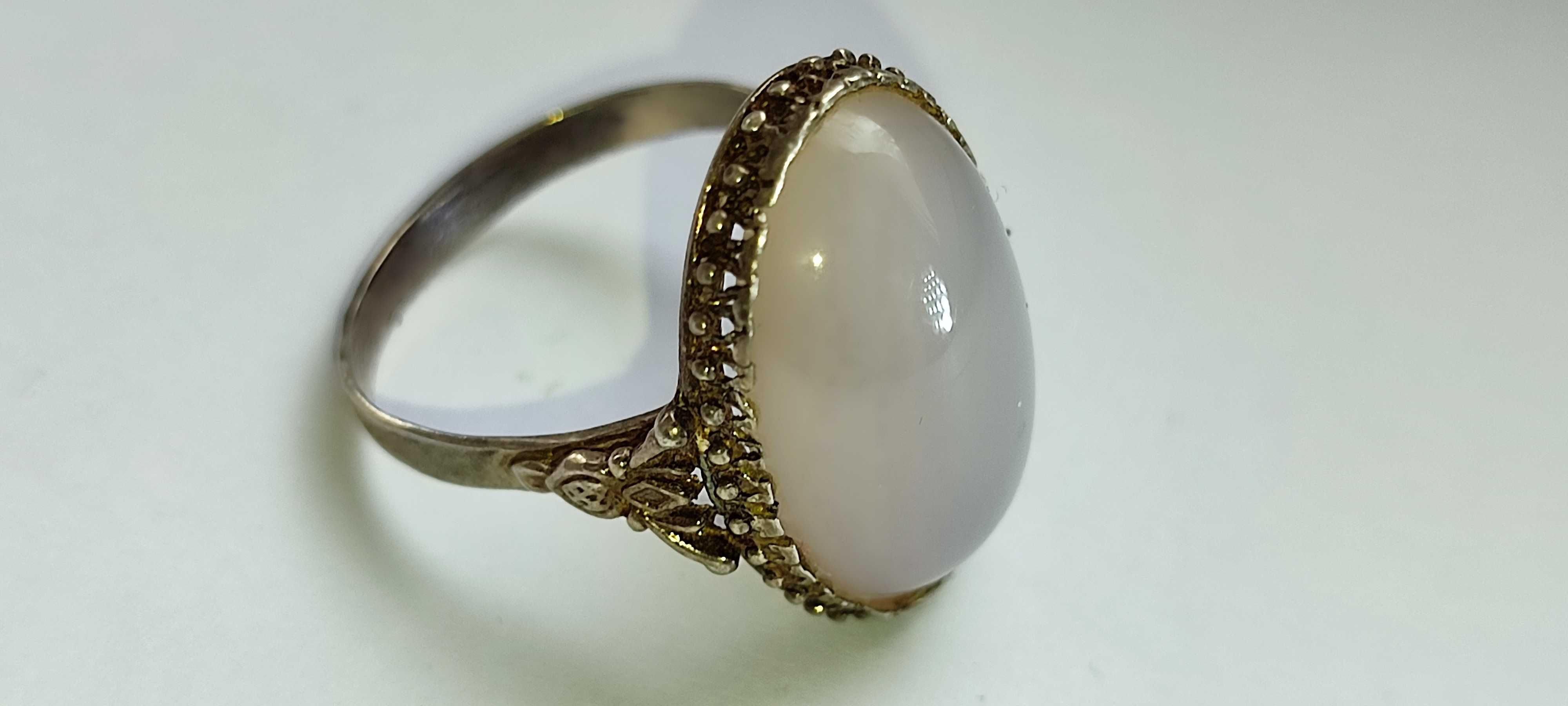 Кольцо серебряное женское с камнем РОЗОВЫЙ КВАРЦ