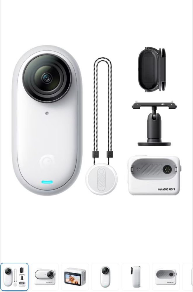 Camera video sport Insta360 GO3S, 64GB, Waterproof, Alb. Sigilata