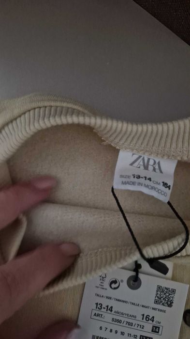 Bluza zara nouă cu eticheta 13 14 ani