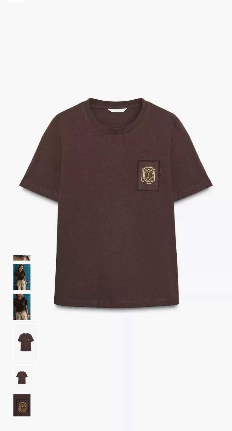 Тениска с брошка Zara