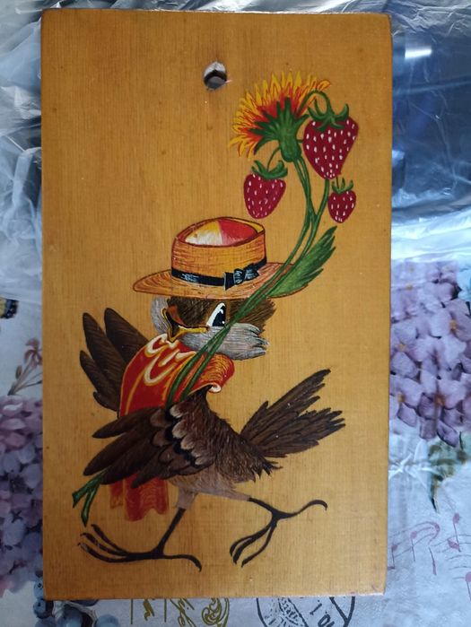 Кухонные принадлежности.Дощечка с красивым рисунком для украшения кухн