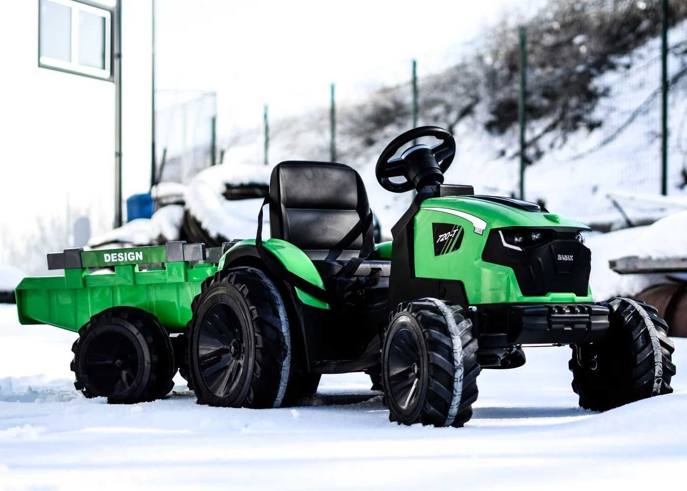 Tractoras electric 720-T 90W 12V 10 Ah cu remorca, PREMIUM  NOU