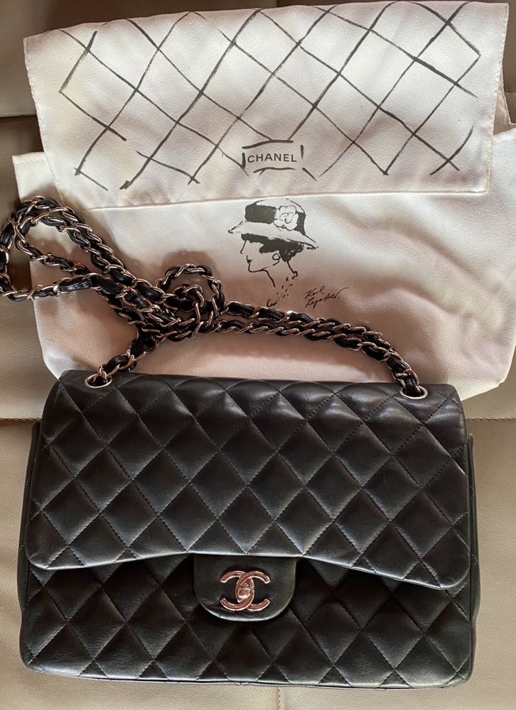 Geanta ORIGINALA Chanel Classic Jumbo Flap Bag