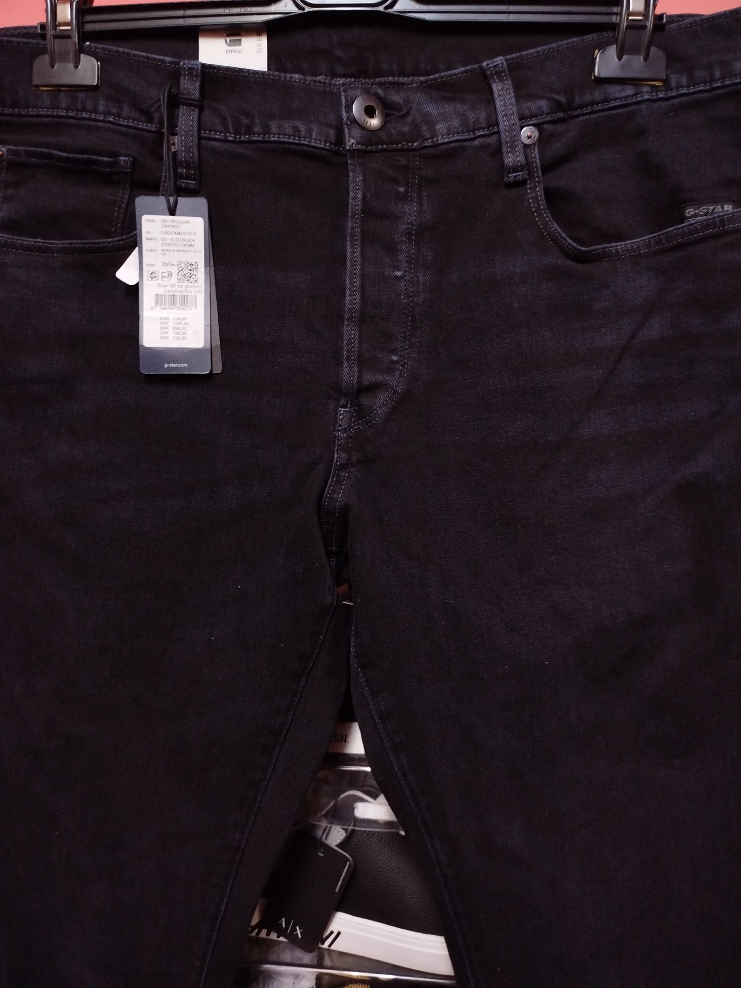 Оригинални мъжки дънки G-Star Raw 3301 Tapered W35 W36 нови