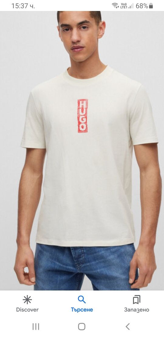 Hugo Boss HUGO Dalbula Cotton Mens / L НОВО! ОРИГИНАЛНА Мъжка Тениска!