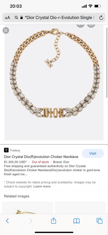 Dior Crystal DIO(R)evolution чокър
