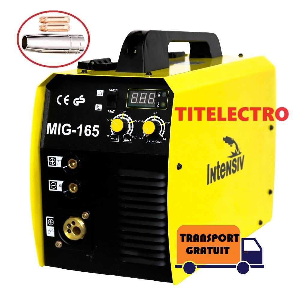 Aparat sudura MIG-MAG cu sarma flux fara argon CO2 MIG 165 + duze gaz