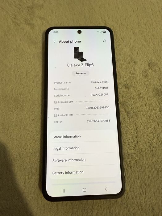 Samsung Galaxy Z flip 6 512 GB  Crafted Black