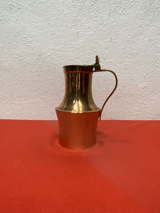 Медна кана с месингова дръжка Англия 1900 1930 декоративна