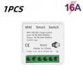 Mini intrerupator/releu inteligent WIFI 16A automatizare, compat. TUYA