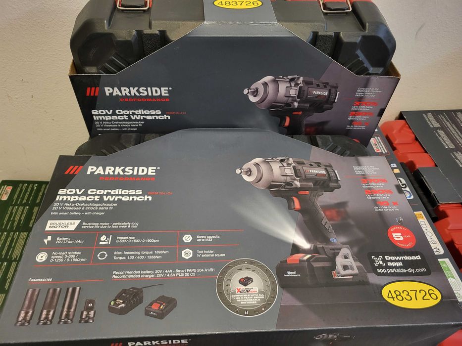Нов Безчетков Акумулаторен Гайковерт 1860Nm Parkside  Performance