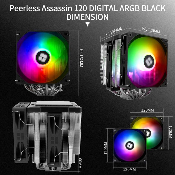 Cooler CPU procesor Thermalright Peerless Assassin 120 Digital ARGB
