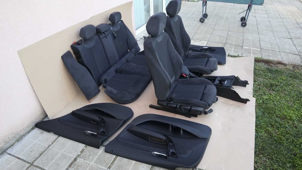 Салон БМВ 1 серия Ф20 BMW F20 Алкантара Антрацит