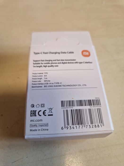 Cablu original Xiaomi 6A Tip A la tip C