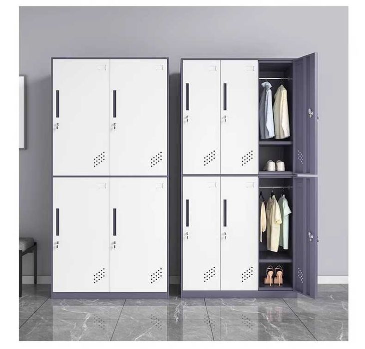 Стальной гардеробный шкаф для заводов, спортзалов и саун