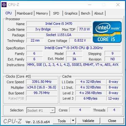 Четириядрен компютър Lenovo с Intel i5-3470, 8GB RAM и Windows 10, SFF