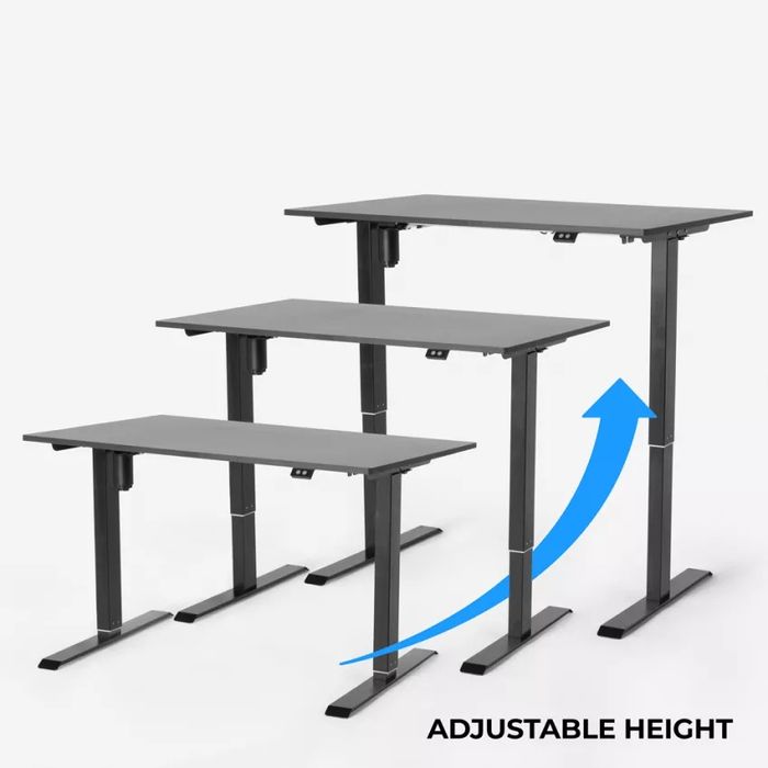 Birou electric reglabil  Standwalk 120, 120x60cm, Negru, Blat inclus