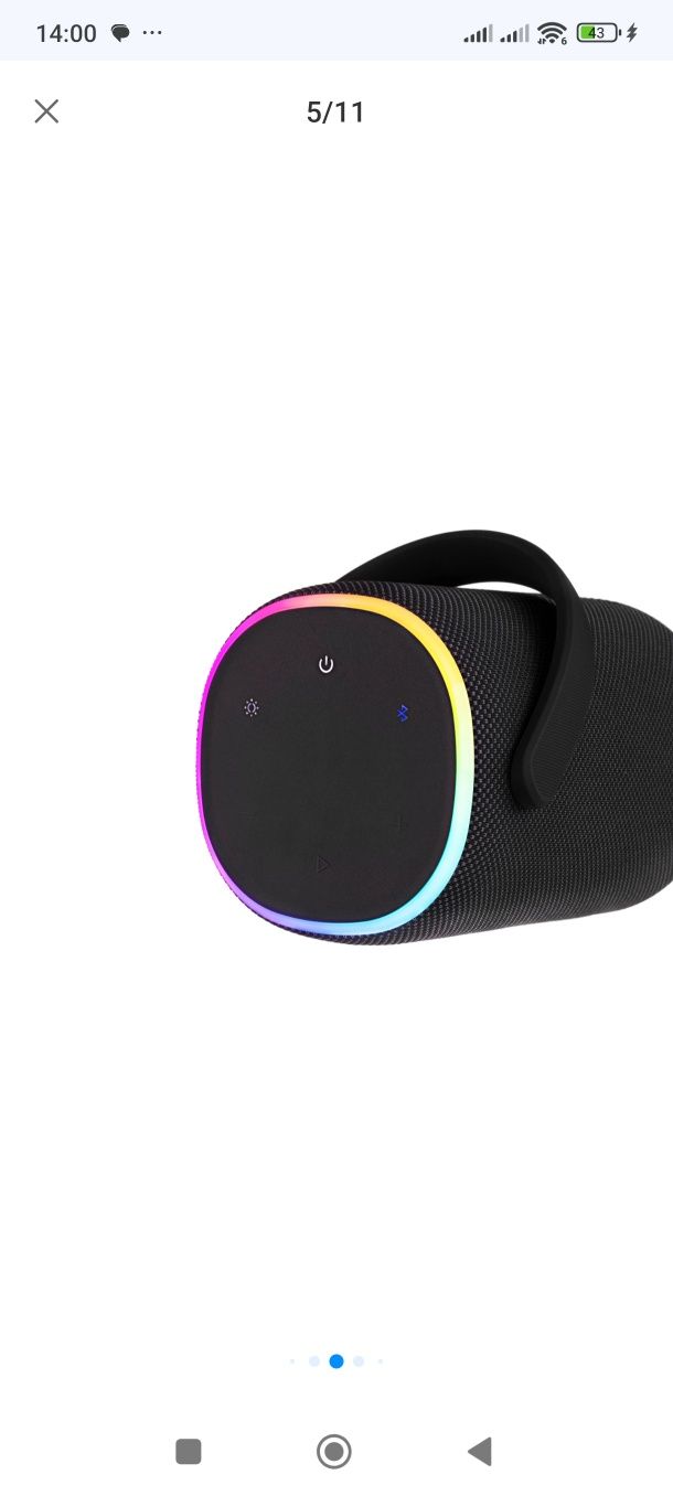 Портативная беспроводная колонка 2E SoundXDrum, 50Вт, Bluetooth, RGB,