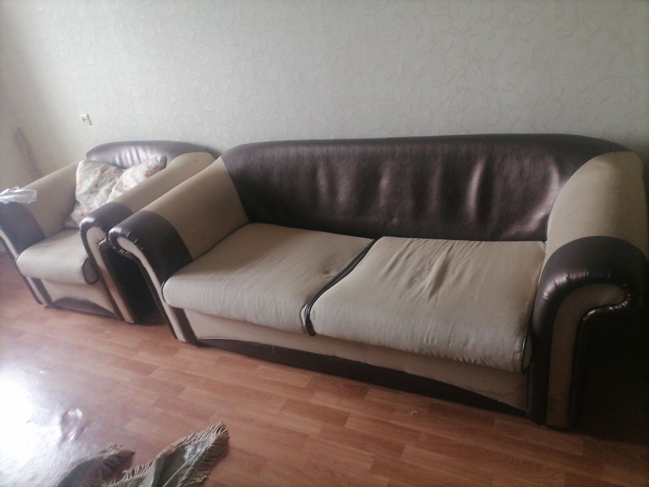 Диван креслосымен ашылады двух спалка болып