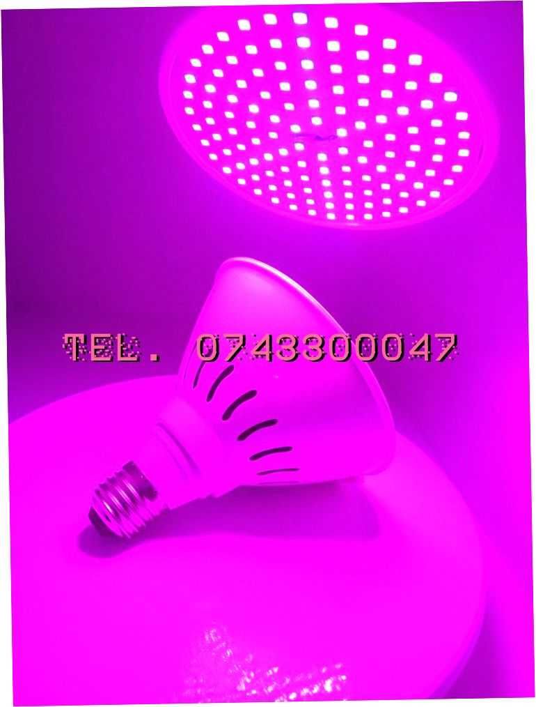 New Bec E27 Led Dezvoldare Plante 126 Leduri Full Spectrum 15w