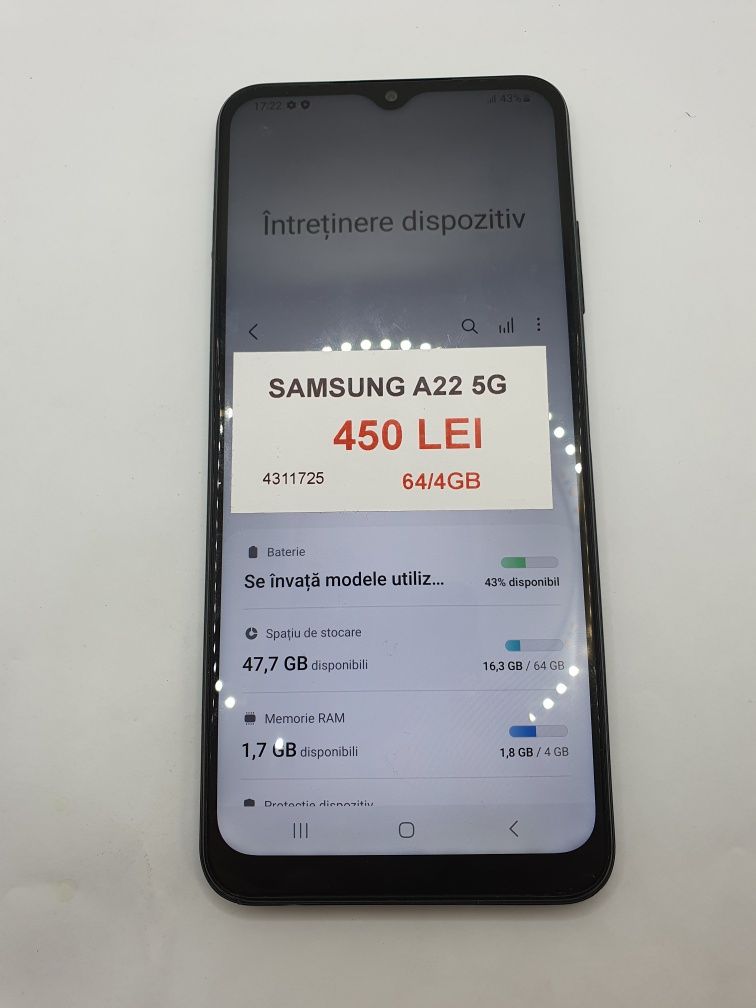 Samsung A22 5G 64/4GB•Amanet Lazar Crangasi•43117