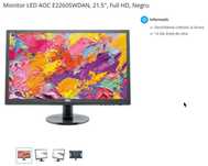 Stand cu 2 monitoare AOC E2260SWDAN, 21.5"
