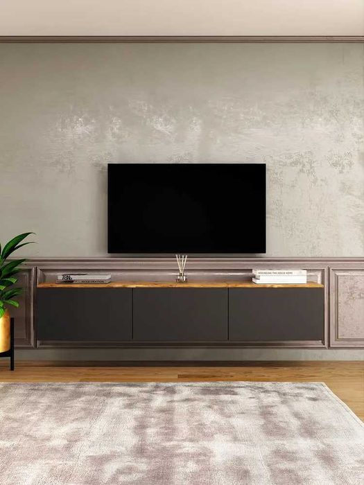 Тумба под ТВ настенная с ящиками EGGER Россия, современный дизайн