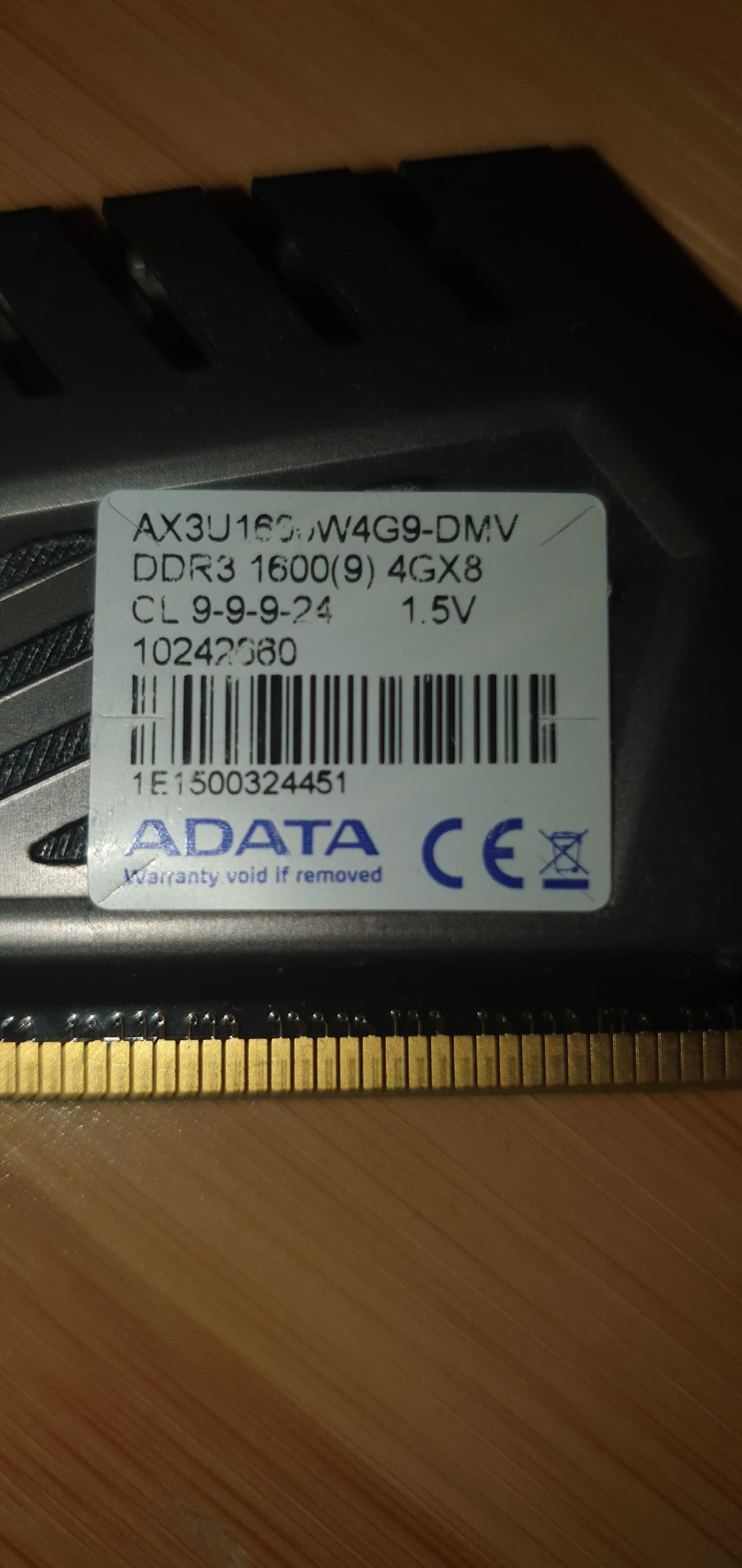 Memorie RAM ADATA XPG DDR3 1600MHz 8GB (4GBx2)