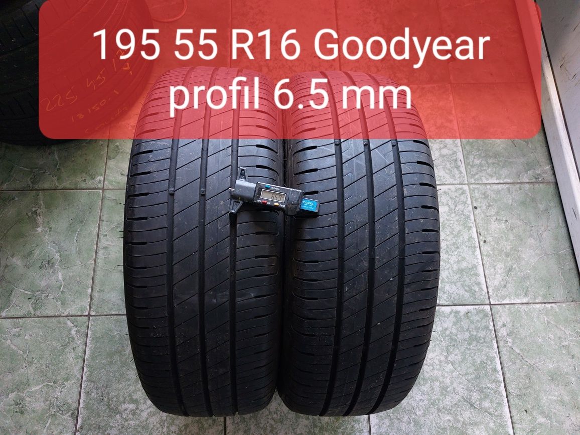 2 anvelope 195/55 R16 Goodyear profil 6.5 mm