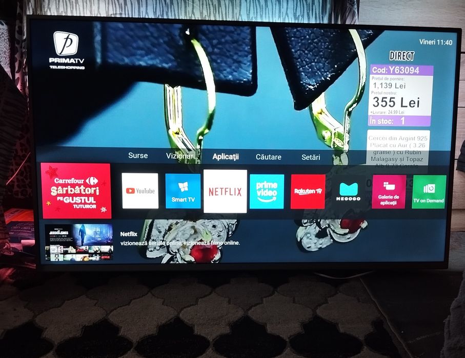 TV Philips 127 .cm  ambiental model 50pus 6814/12 diagonală 139cm