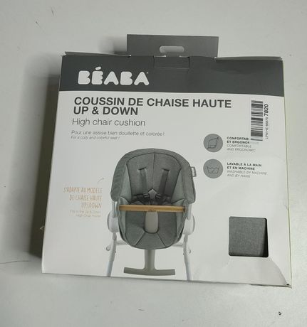 Béaba - Pernă pentru scaun de masa Up&amp;Down High,Husa gri